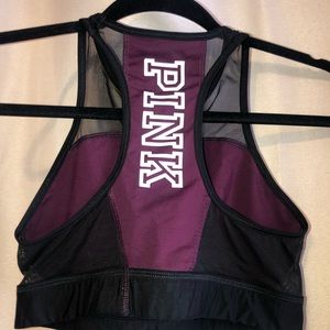 Victoria Secret Pink: High Neck Mesh Sports Bra